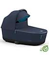 Cybex Priam or e-Priam Lux Carry Cot -  Dark Navy Blue  - Comfy and Spacious - Concious Collection  Fabric Made from 21
Recycled Plastic Bottles Pram Systems