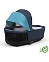 Cybex Priam or e-Priam Lux Carry Cot -  Dark Navy Blue  - Comfy and Spacious - Concious Collection  Fabric Made from 21
Recycled Plastic Bottles Pram Systems