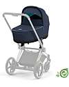Cybex Priam or e-Priam Lux Carry Cot -  Dark Navy Blue  - Comfy and Spacious - Concious Collection  Fabric Made from 21
Recycled Plastic Bottles Pram Systems