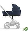 Cybex Priam or e-Priam Lux Carry Cot -  Dark Navy Blue  - Comfy and Spacious - Concious Collection  Fabric Made from 21
Recycled Plastic Bottles Pram Systems