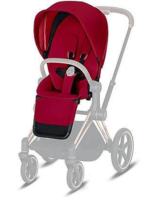Cybex Priam Stroller - Black Frame and True Red Seat Pushchairs