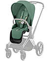 Cybex Priam4 Stroller - Frame Stroller Rosegold with Seat Pack Leaf Green Pushchairs