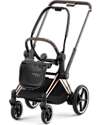 Cybex Priam4 Stroller - Frame Stroller Rosegold with Seat Pack Sepia Black Pushchairs