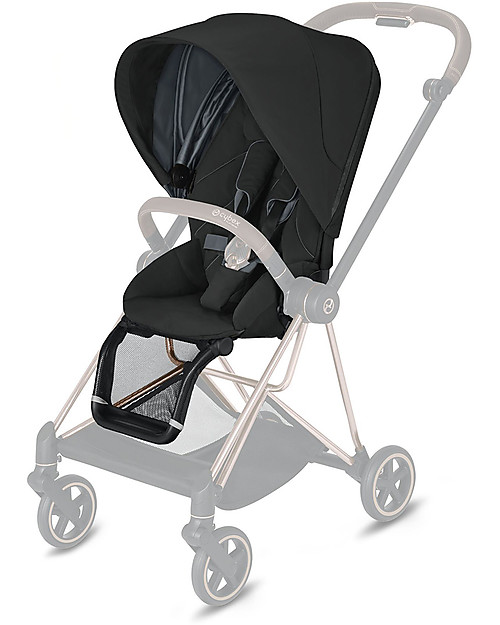 Cybex Seat Pack Comfort for Mios Stroller - Deep Black - Includes Canopy Pushchairs