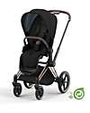 Cybex Seat Pack Comfort for Priam or e-Priam Stroller - Onyx  Black - Includes Canopy - Concious Collection  Fabric Made from 31
Recycled Plastic Bottles Pushchairs