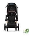 Cybex Seat Pack Comfort for Priam or e-Priam Stroller - Onyx  Black - Includes Canopy - Concious Collection  Fabric Made from 31
Recycled Plastic Bottles Pushchairs