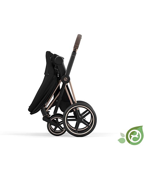 Cybex Seat Pack Comfort for Priam or e-Priam Stroller - Onyx  Black - Includes Canopy - Concious Collection  Fabric Made from 31
Recycled Plastic Bottles Pushchairs