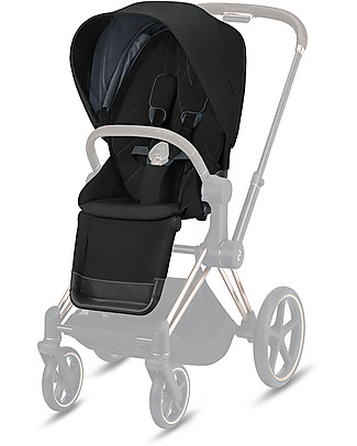 Cybex Seat Pack Comfort  for Priam Stroller - Deep Black - Includes Canopy Pushchairs