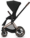 Cybex Seat Pack Comfort  for Priam Stroller - Deep Black - Includes Canopy Pushchairs