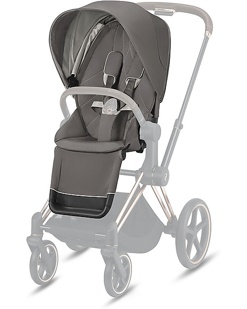 Cybex Seat Pack Comfort for Priam Stroller - Soho Grey - Includes Canopy Pushchairs