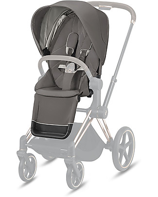 Cybex Seat Pack Comfort for Priam Stroller - Soho Grey - Includes Canopy Pushchairs