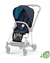 Cybex Seat Pack Plus for Mios Stroller - Dark Navy Blue  - Includes Canopy - Concious Collection  Fabric Made from 22
Recycled Plastic Bottles Pushchairs