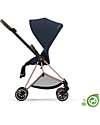 Cybex Seat Pack Plus for Mios Stroller - Dark Navy Blue  - Includes Canopy - Concious Collection  Fabric Made from 22
Recycled Plastic Bottles Pushchairs