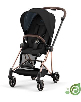 Cybex Seat Pack Plus for Mios Stroller - Onyx Black  - Includes Canopy - Concious Collection  Fabric Made from 22
Recycled Plastic Bottles Pushchairs