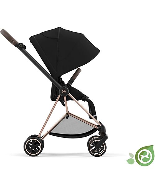 Cybex Seat Pack Plus for Mios Stroller - Onyx Black  - Includes Canopy - Concious Collection  Fabric Made from 22
Recycled Plastic Bottles Pushchairs