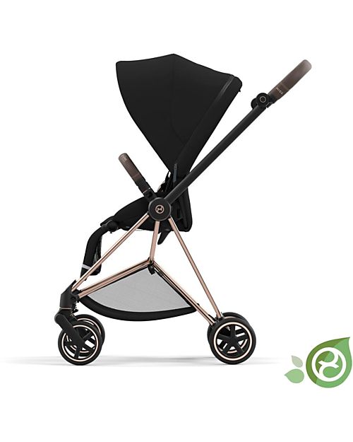 Cybex Seat Pack Plus for Mios Stroller - Onyx Black  - Includes Canopy - Concious Collection  Fabric Made from 22
Recycled Plastic Bottles Pushchairs