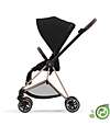 Cybex Seat Pack Plus for Mios Stroller - Onyx Black  - Includes Canopy - Concious Collection  Fabric Made from 22
Recycled Plastic Bottles Pushchairs
