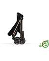 Cybex Seat Pack Plus for Mios Stroller - Onyx Black  - Includes Canopy - Concious Collection  Fabric Made from 22
Recycled Plastic Bottles Pushchairs