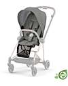 Cybex Seat Pack Plus for Mios Stroller - Pearl Grey  - Includes Canopy - Concious Collection  Fabric Made from 22
Recycled Plastic Bottles Pushchairs