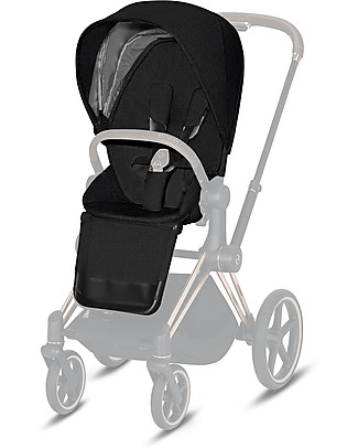 Cybex Seat Pack Plus for Priam Stroller - Stardust Black - Includes Canopy Pushchairs