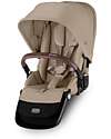 Cybex Second Seat for Gazelle S Stroller - Almond Beige Double Pushchairs