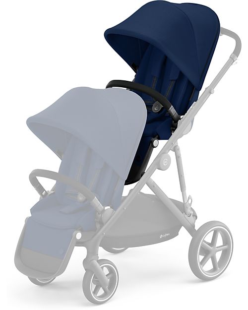 Cybex Second Seat for Gazelle S Stroller - Black/Navy Blue Double Pushchairs