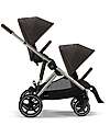 Cybex Second Seat for Gazelle S Stroller - Chocolate Brown Double Pushchairs