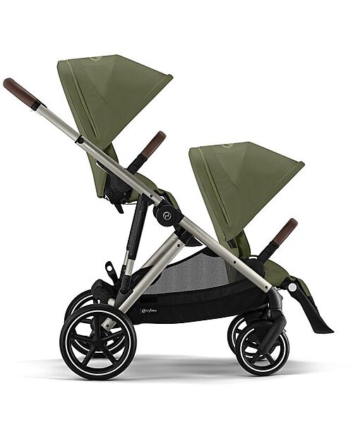 Cybex Second Seat for Gazelle S Stroller - Moss Green Double Pushchairs