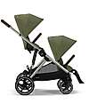 Cybex Second Seat for Gazelle S Stroller - Moss Green Double Pushchairs