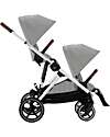 Cybex Second Seat for Gazelle S Stroller - Silver - Stone Grey Double Pushchairs