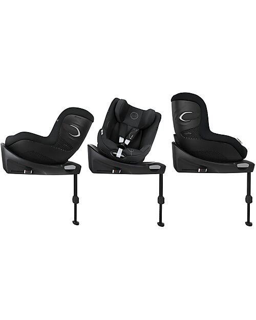 Cybex Sirona Gi I-Size Car Seat and 360° Rotating Base - Moon Black - from Birth to 4 Years Car Seats Group 0+/1