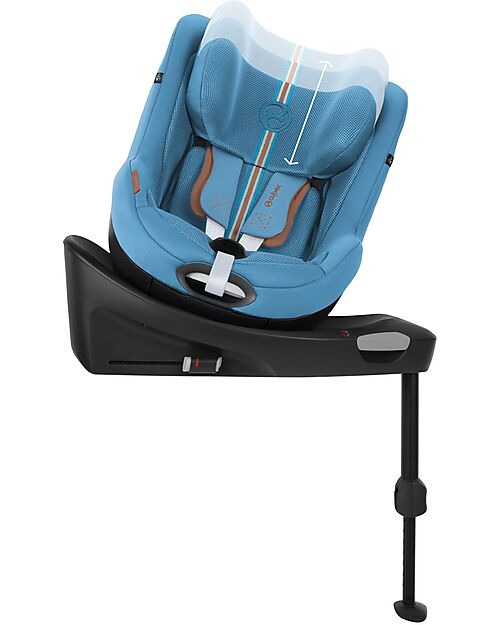 Cybex Sirona Gi I-Size Plus Car Seat and 360° Rotating Base - Beach Blue - from Birth to 4 Years Car Seats Group 0+/1