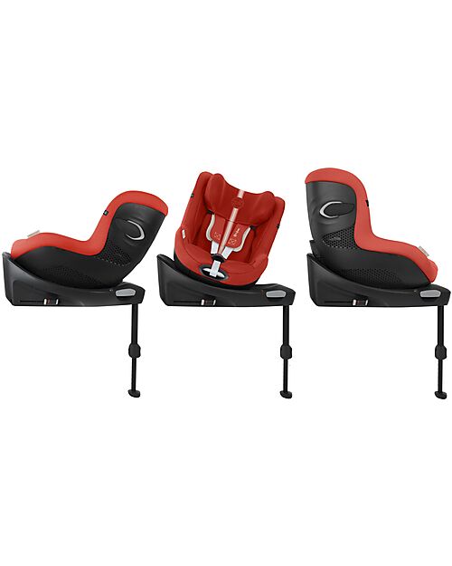Cybex Sirona Gi I-Size Plus Car Seat and 360° Rotating Base - Hibiscus Red - from Birth to 4 Years Car Seats Group 0+/1