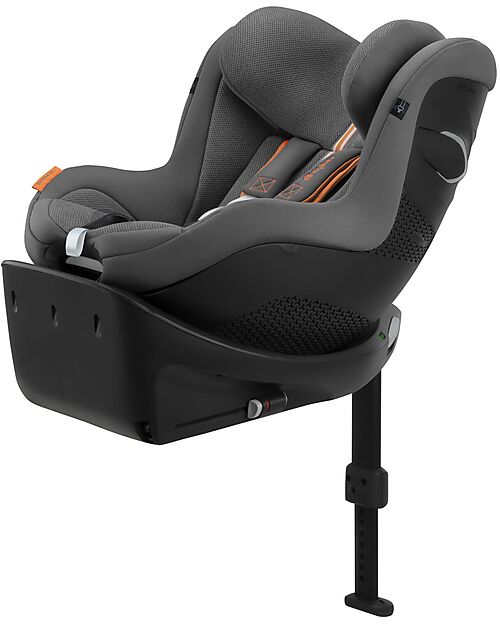 Cybex Sirona Gi I Size Plus Car Seat and 360 Rotating Base Mid Grey from Birth to 4 Years unisex bambini