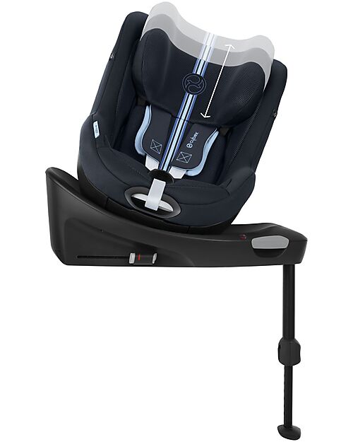 Cybex Sirona Gi I-Size Plus Car Seat and 360° Rotating Base - Ocean Blue - from Birth to 4 Years Car Seats Group 0+/1