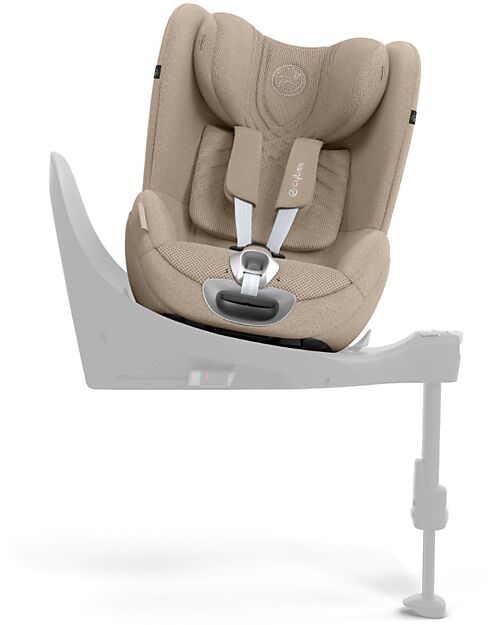 Cybex Sirona T i-Size Plus Car Seat - Cozy Beige - Solar Canopy with Mesh Inserts - 360° Rotation Car Seats Group 0+/1