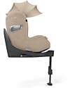 Cybex Sirona T i-Size Plus Car Seat - Cozy Beige - Solar Canopy with Mesh Inserts - 360° Rotation Car Seats Group 0+/1