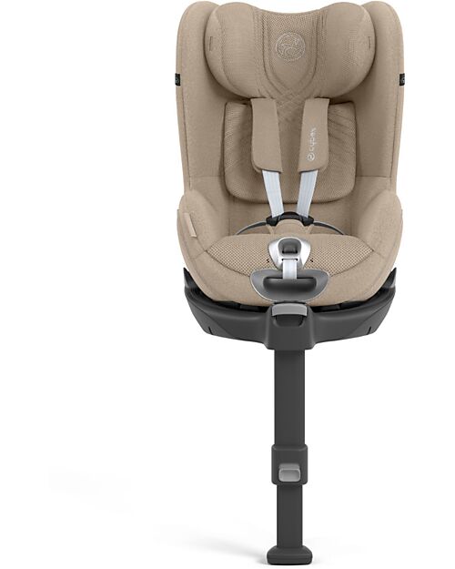 Cybex Sirona T i-Size Plus Car Seat - Cozy Beige - Solar Canopy with Mesh Inserts - 360° Rotation Car Seats Group 0+/1