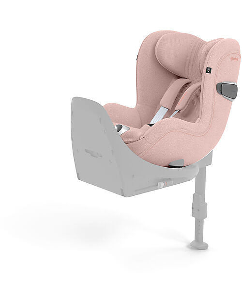 Cybex Sirona T i-Size Plus Car Seat - Peach Pink - Solar Canopy with Mesh Inserts - 360° Rotation Car Seats Group 0+/1