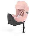 Cybex Sirona T i-Size Plus Car Seat - Peach Pink - Solar Canopy with Mesh Inserts - 360° Rotation Car Seats Group 0+/1