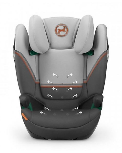 Cybex Solution S2 i-Fix Car Seat - Lava Grey/Mid Grey - Group 2/3 Car Seats Group 2/3
