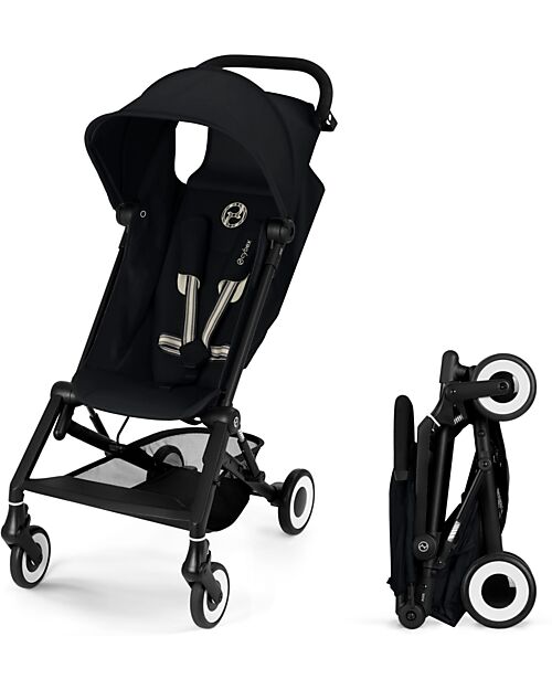 Cybex Stroller Agis - Magic Black - Black Frame - from 6 months to 4 years - Compatible with Hand Luggage Lights Strollers