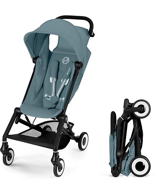 Cybex Stroller Agis - Stormy Blue - Black Frame - from 6 months to 4 years - Compatible with Hand Luggage Lights Strollers