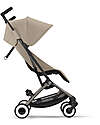 Cybex Stroller Libelle - Almond Beige - Taupe Frame Detail - New Model Lights Strollers