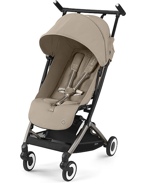 Cybex Stroller Libelle - Almond Beige - Taupe Frame Detail - New Model Lights Strollers