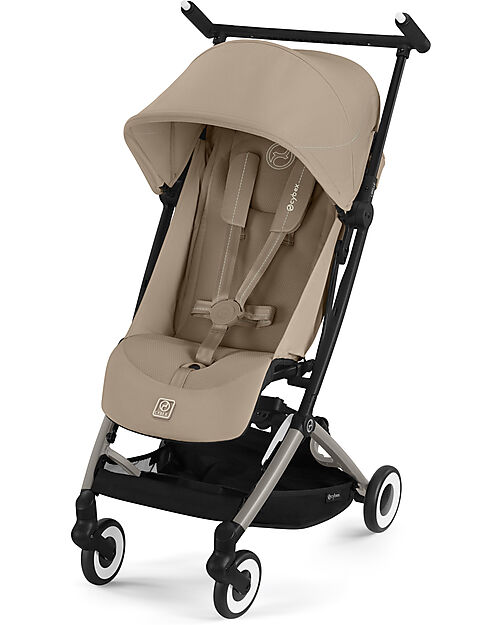 Cybex Stroller Libelle - Almond Beige - Taupe Frame Detail - New Model Lights Strollers