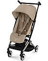 Cybex Stroller Libelle - Almond Beige - Taupe Frame Detail - New Model Lights Strollers