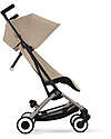 Cybex Stroller Libelle - Almond Beige - Taupe Frame Detail - New Model Lights Strollers