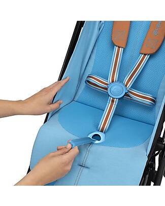 Cybex Stroller Libelle - Beach Blue/Turquoise - from 6 months - with One-Pull Harness Lights Strollers