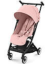 Cybex Stroller Libelle - Candy Pink- Black Frame Detail - New Model Lights Strollers